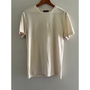 Brandini Short Sleeve Sweater Cream Modal Blend Size Small JL